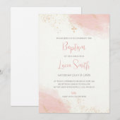 Meisjes doop uitnodigingen Meisjes Christendoop ui (Voorkant / Achterkant)