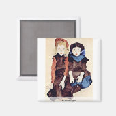 Meisjes door Schiele Egon Magneet (Voorkant / Achterkant)