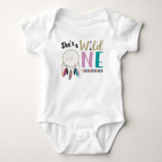 Meisjes Dreamcatcher Wild ONE 1st Birthday Outfit Romper