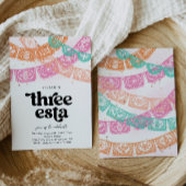 Meisje's Drie Esta Verjaardag uitnodiging