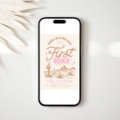 Meisjes eerste Rodeo verjaardagsuitnodiging Kaart