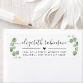 Meisjes Elegant Chic Script Heart Address Label (Insitu)