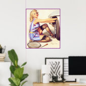 Meisjes en auto's poster (Thuiskantoor)