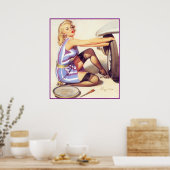Meisjes en auto's poster (Keuken)