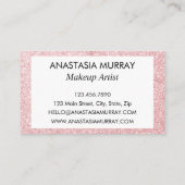 Meisjes en glam Blush Roze Glitter Sparkles Visitekaartje (Achterkant)