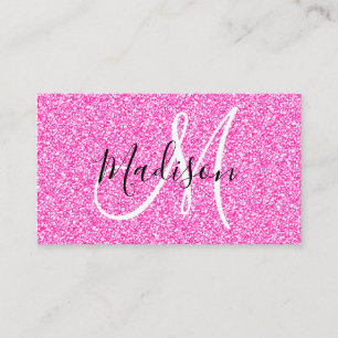Meisjes en glam Hot Pink Glitter Sparkles Visitekaartje