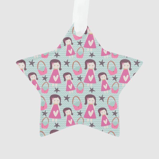 Meisjes en handtassen ornament (achterkant)