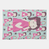 Meisjes en handtassen theedoek (Horizontaal)