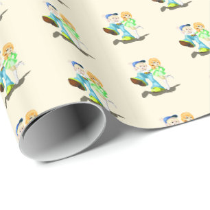 Meisjes- en peutervriendjes — Uw kleuren Cadeaupapier