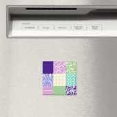 Meisjes en vers Pattern Squares Vector Quilt Magneet (Insitu (Vaatwasser))