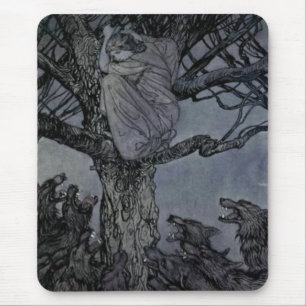 Meisjes en Wolven Mousepad Muismat