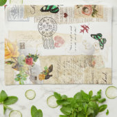 Meisjes  Ephemera Mode Collage met naam Theedoek (Gevouwen)