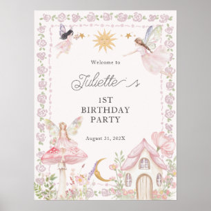 Meisjes Fairy Garden Verjaardag Poster