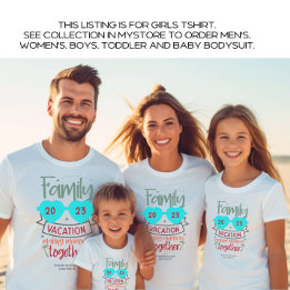 Meisjes Familie Vakantie Strand Zomer Custom T-shirt