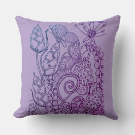 Meisjes fantasie bloem vlinder gingham kussen