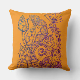 Meisjes fantasie bloem vlinder gingham kussen