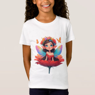 🧚 Meisjes Feeën Prinses Top Met Rode Roos 🌹