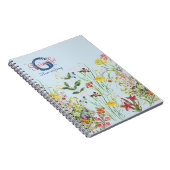 Meisjes  flora kruidennaam Monogram Notitieboek (Rechterzijde)