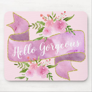 Meisjes Floral Blush Pink Hallo Goudgoud Muismat