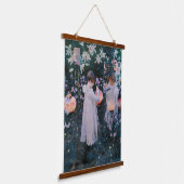 Meisjes Flowers Lantern Classic  Fine Art Hangend Wandkleed (Gebogen)