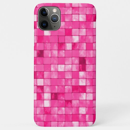 Meisjes Fuchsia/Roze Geometrische Tile Pattern Ele Case-Mate iPhone Case (Achterkant)
