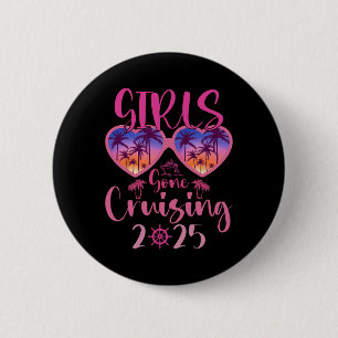 Meisjes gaan cruisen 2025 Tropische Vibe Meisjes C Ronde Button 5,7 Cm