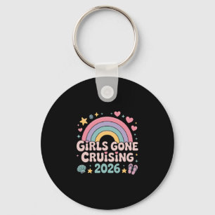 Meisjes gaan cruisen 2026 Regenboog Retro Cruise V Sleutelhanger