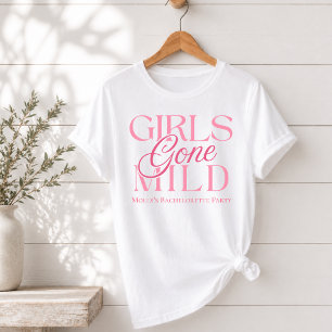 Meisjes gaan mild Pink Spa vrijgezellenfeest T-shirt