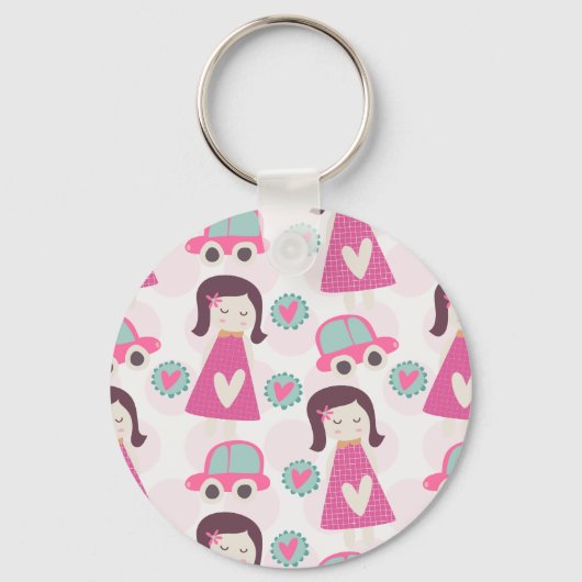 Meisjes gaan op reis sleutelhanger (Voorkant)