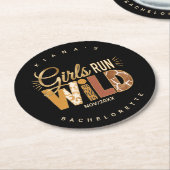 Meisjes Gaan Wilde Safari Bachelorette ID1148 Ronde Kartonnen Onderzetter (Gebogen)