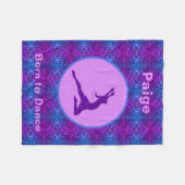 Meisjes geboren om blauw / Paarse fleece deken te  (Voorkant (Horizontaal))