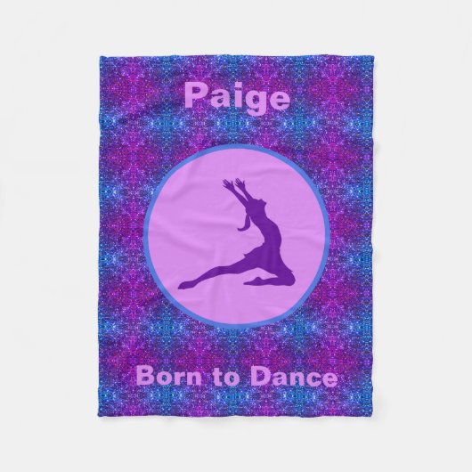 Meisjes geboren om blauw / Paarse fleece deken te  (Voorkant)