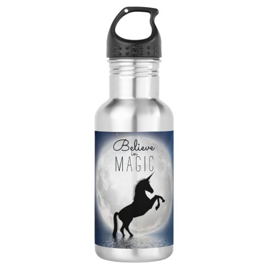 meisjes "Geloof in Magic" Unicorn Full Moon Waterfles (Voorkant)