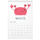 Meisjes gepersonaliseerd kalender voor 2017 (Mar 2027)