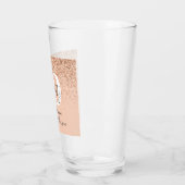 Meisjes glitter glans modern verjaardagsglas glas (Links)