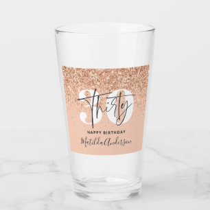 Meisjes glitter smaken moderne 30e verjaardag  glas
