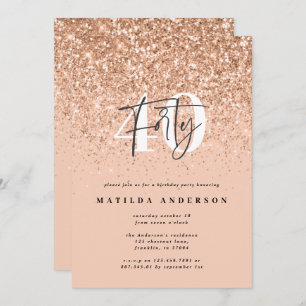 Meisjes glitter smulkle moderne 40e verjaardag