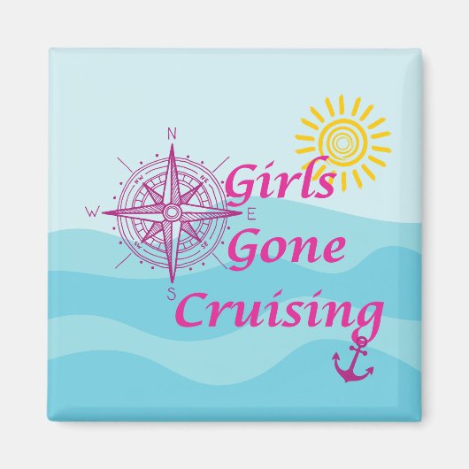 Meisjes Gone Cruising Door Magneet (Voorkant)