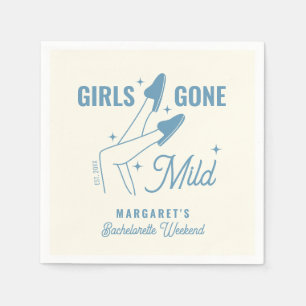 Meisjes Gone Mild Blue Trendy Spa Bachelorette Servet