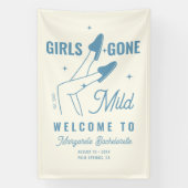 Meisjes Gone Mild Hand getrokken Bachelorette Welk Spandoek (Verticaal)