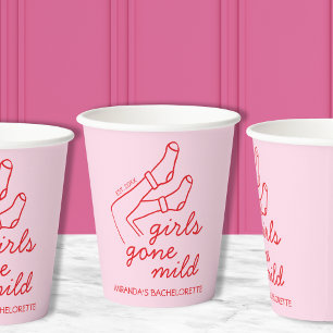 Meisjes Gone Mild Hand Getrokken Low-Key Bachelore Papieren Bekers