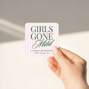 Meisjes Gone Mild Pyjama Spa Bachelorette Weekend Vierkante Sticker