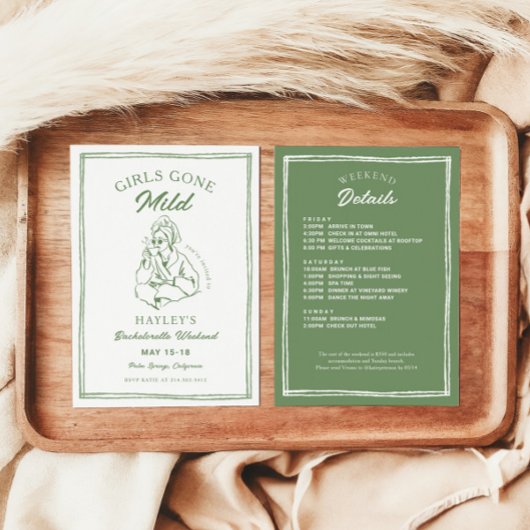 Meisjes Gone Mild Spa Bachelorette Feestdagprogram Kaart