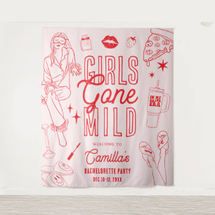 Meisjes Gone Mild Spa Pyjama Bachelorette Feest Wandkleed