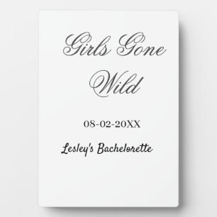 Meisjes Gone wild vrijgezellenfeest naam datum bru Fotoplaat