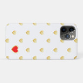 Meisjes gothic Gold Hearts op vaste kleur Case-Mate iPhone Case (Achterkant (horizontaal))