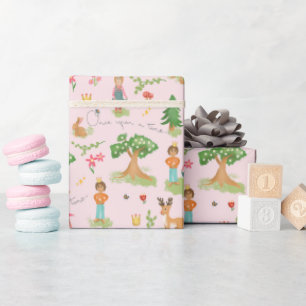 Meisjes grillig en Girly Pink Prinses Verjaardag Cadeaupapier