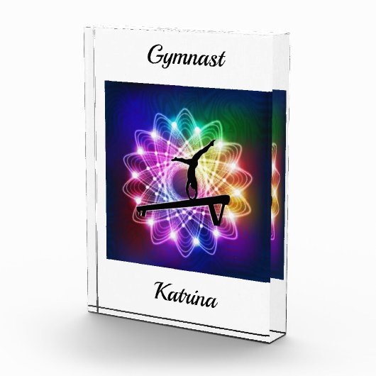 Meisjes Gymnast Balance Beam Personaliseerd Fotoblokken (Rechts)