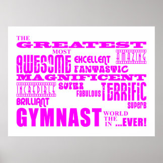 Meisjes gymnasten: Roze Gymnast Poster