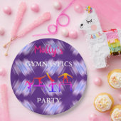 Meisjes Gymnastics Birthday Party Custom Set of Papieren Bordje (Feest)
